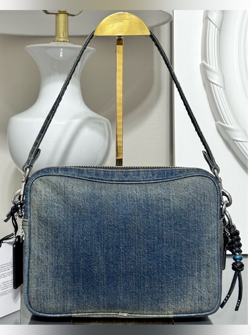COACH Dakota Crossbody Bag In Regenerative Cotton Denim With Charms - Picture 3 of 10